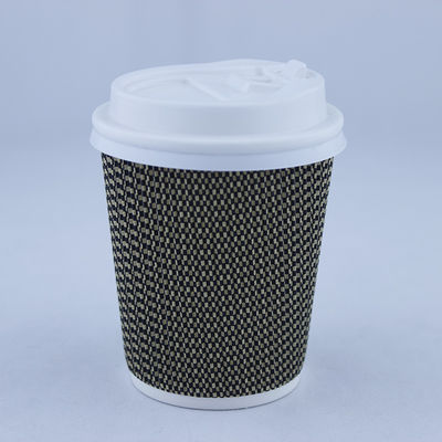 복사 가능한 12온스 이중 벽화 핫컵, 인쇄된 Kraft Ripple Wall Paper Cup