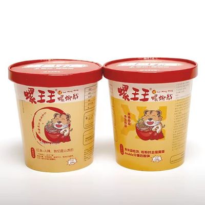 환경 친화적 라멘 종이 그릇, 1000ml 인스턴트 누들 컵 포장