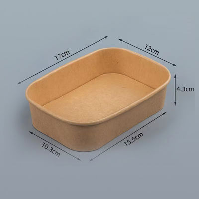 평면 뚜?? 이 있는 크래프트 퀘어 종이 그릇